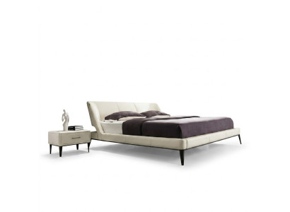 Designer houten bed, luxe meubel, tweepersoons bed, nieuw slaapkamerbekleding