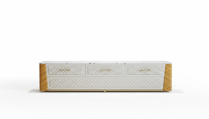 Sideboard TV Lowboard RTV XXL Kast Tafel Woonkamer Hout Marmer