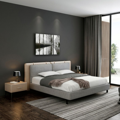 Tweepersoonsbed Bed Huwelijksbed Ontwerp Luxe Luxe Bedden Gestoffeerd Bed Designbed