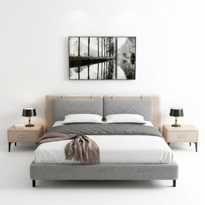 Tweepersoonsbed Bed Huwelijksbed Ontwerp Luxe Luxe Bedden Gestoffeerd Bed Designbed