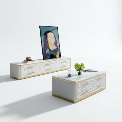 Roestvrijstalen salontafel Ontwerptafel van roestvrij staal Roestvrijstalen tafelsbank bijzettafel