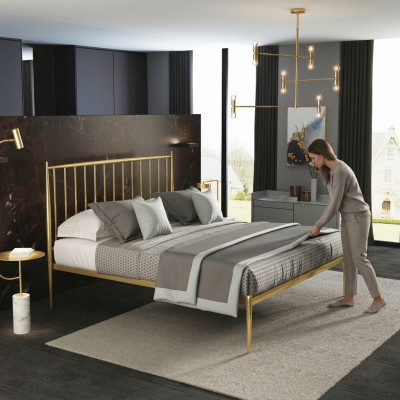 Italiaans lederen designmeubilair bed tweepersoons slaapkamer 180x200cm