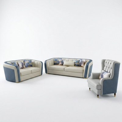 Designerbank bekleding zitcombinatie bankstel combinaties 3+2+1 zits bankstel