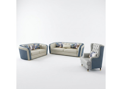 Designerbank bekleding zitcombinatie bankstel combinaties 3+2+1 zits bankstel