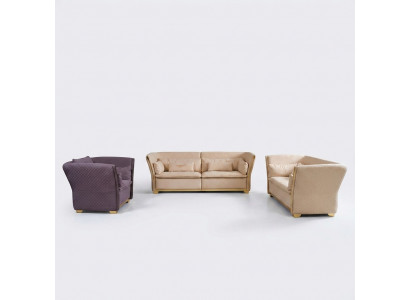 Sofaset Relax 3+2+1 Zits Set Design Banken Beklede Banken Leer