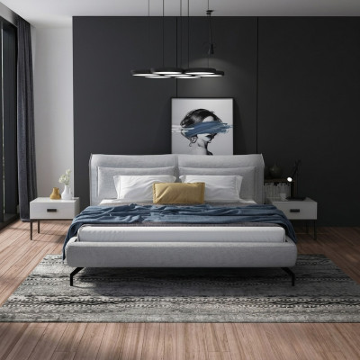 Italiaans designmeubilair bed tweepersoons slaapkamer 180x200cm leer