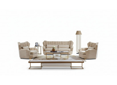 Bank Bankstel Set Stoel Kussen Compleet Set 3+2+1 Decoratiebanken Ontwerper