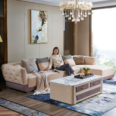 Hoekbank Bank Bank Bekleding Hoek Zitwoonkamer Set L Vorm Meubels
