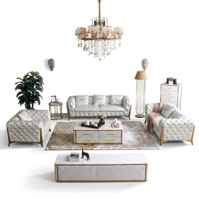 Italiaanse luxe meubels voor de woonkamer, zitbank 3+2+1 bankstel meubels bank