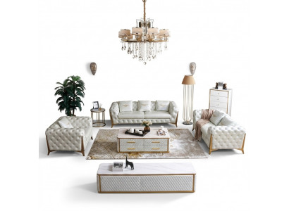 Italiaanse luxe meubels voor de woonkamer, zitbank 3+2+1 bankstel meubels bank