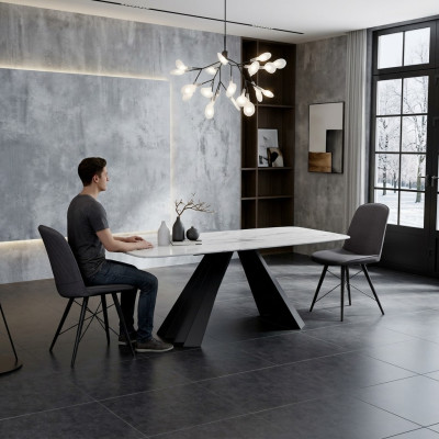 Ontwerp eetkamerset tafel + 4 stoelen zitkussen set tafels armleuning stoel