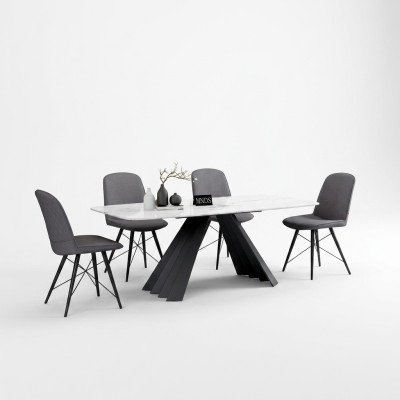 Ontwerp eetkamerset tafel + 4 stoelen zitkussen set tafels armleuning stoel