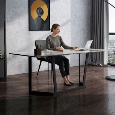 Kantoorset Tafel Stoel Set Bureau Set Ontwerp Italiaanse Stijl Meubels