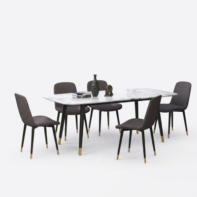 Eetkamerset Tafel 5x Stoelen Zitgroep Eetgroep Eetkamerset