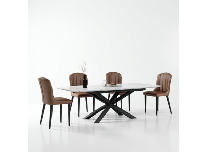 Italiaanse design meubels eettafel kantoor conferentie luxe tafel metaal