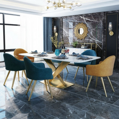 Eettafel Italiaanse designmeubelen Kantoorconferentie Luxe tafel Metaal
