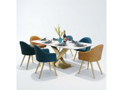 Eettafel Italiaanse designmeubelen Kantoorconferentie Luxe tafel Metaal