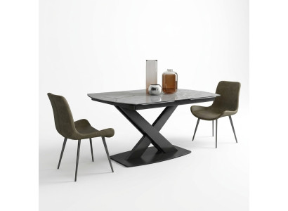 Ontwerp eetkamergroep Tafel + 2 Stoelen Zitting Kussenset Tafels Rugleuning