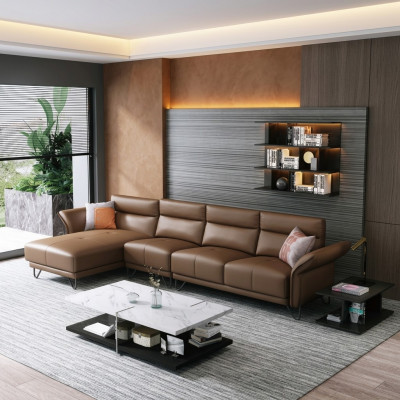 Woonlandschap hoekbank L-vorm fauteuil set modern bank hoekbank.