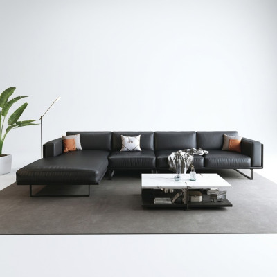 Hoekbank gestoffeerde set decor woonlandschap L-vormig designerbank bank