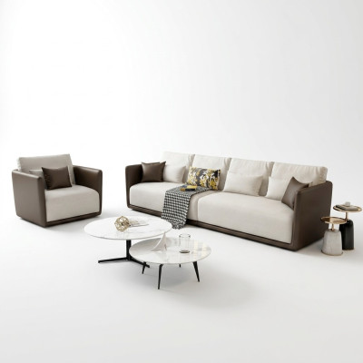 Compleet set bankstel 4+1 zitplaatsen bank tafel decoratie ontwerp woonlandschap
