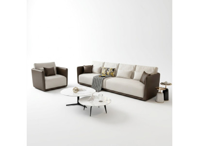 Compleet set bankstel 4+1 zitplaatsen bank tafel decoratie ontwerp woonlandschap