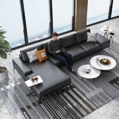 Hoekbank gestoffeerde decorset woonlandschap L-vormig designbank bank