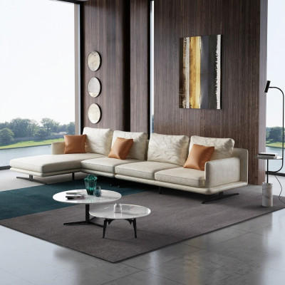 Ontwerper leren bank hoekbank gestoffeerde hoekbank zitbank decor hoek L-vormige settee