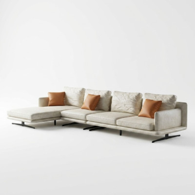 Ontwerper leren bank hoekbank gestoffeerde hoekbank zitbank decor hoek L-vormige settee