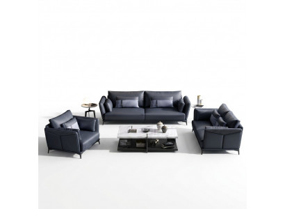 Italiaanse bankstel set 3+2+1 groep leren bank Modern bankstel