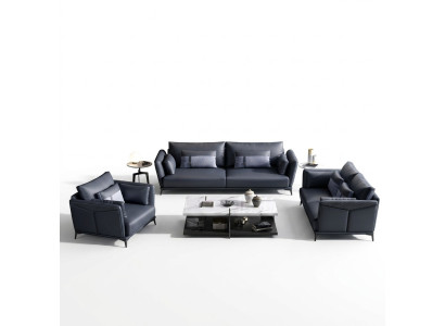Italiaanse bankstel set 3+2+1 groep leren bank Modern bankstel