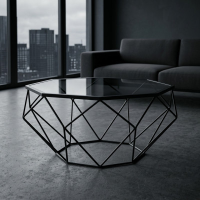 Ontwerp salontafel met bijzettafel, 2-delig set. Roestvrijstalen tafel banktafels.