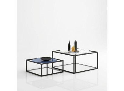 Dubbele set 2x salontafel bijzettafel koffietafel design woonkamertafel