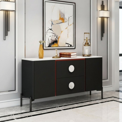 Ontwerper Italiaanse dressoir bijzetkast kast rek metaal luxe woon