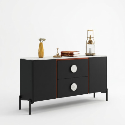Ontwerper Italiaanse dressoir bijzetkast kast rek metaal luxe woon