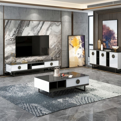 Ladenkast + salontafel + RTV-dressoir Nieuwe Italiaanse designmeubelen