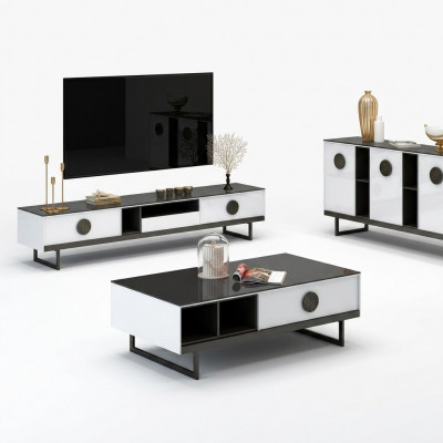 Ladenkast + salontafel + RTV-dressoir Nieuwe Italiaanse designmeubelen