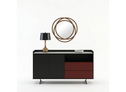 Italiaanse design commode stijl meubels hoge kasten kasten oranje.