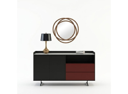 Italiaanse design commode stijl meubels hoge kasten kasten oranje.