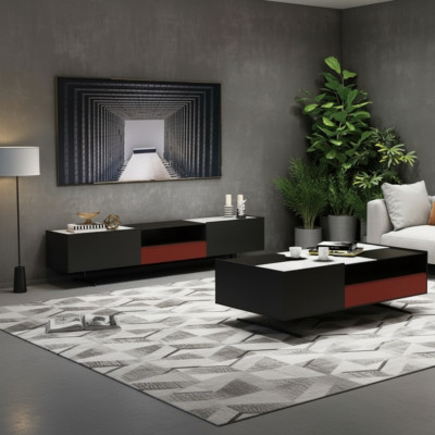 Italiaanse designmeubelen 3-delige set: dressoir + salontafel + tv-meubel