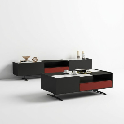 Italiaanse designmeubelen 3-delige set: dressoir + salontafel + tv-meubel