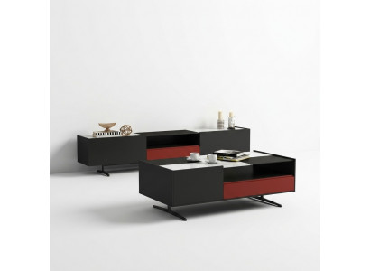 Italiaanse designmeubelen 3-delige set: dressoir + salontafel + tv-meubel
