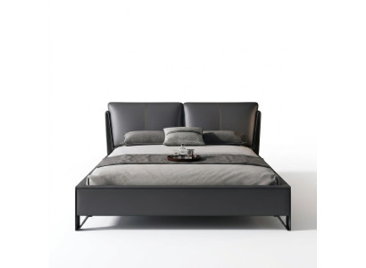 Deco bedbekleding ontwerp luxe dubbele hotelbedden slaapkamer leer