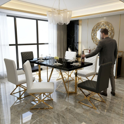 Tafel Moderne eettafel Houten decoratief ontwerp Houten tafel Woonkamer Tafels Eetkamer