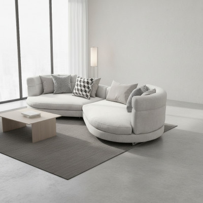 Ronde grote xxl bank 4 zits Luxe Italiaans design Ronde bank Luxe gestoffeerde banken