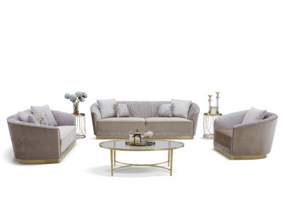 Bankstel 3+2+1 zits set design bankstellen gestoffeerde banken Moderne bank fluweel