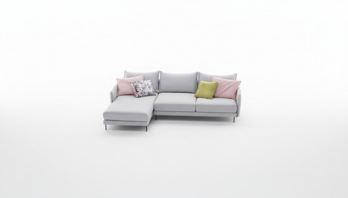 Hoekbank L-vorm Stof Bank Bekleed Zitbank Stof Hoek Italiaans Design Nieuw