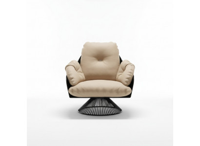 Zetel Club Lounge Design Leunstoel Bekleed Sofa 1-Zitter TV Leder Draaibaar