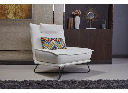 Luxe stoel gestoffeerde cocktail relax lounge clubstoelen meubels ontwerp fauteuil wit
