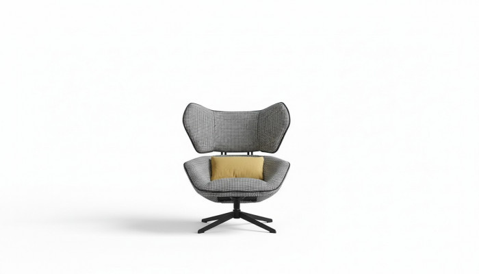Lounge Luxe Televisie Club Bekleding Zitje Design Stoel Bank Bank Relax Stof